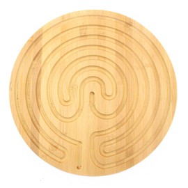 BambooMN 12.5" Bamboo Finger Labyrinth - 7 Circuit Cretan Style - 1 Unit