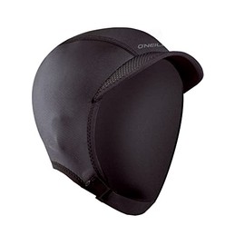 O'Neill 2 mm Sport Wetsuit Cap Hat Black – Lightweight – Unisex – Visor can be shortened to the desired length