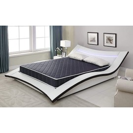 AC Pacific 6-Inch Water-Resistant High-Density Foam Mattress Made in USA with Stylish Diamond-Quilted Breathable Fabric, Distributes Weight Evenly, Full Deluxe, Navy Blue