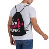AIMASTZ Eat Sleep Cheer Repeat Unisex Drawstring Backpack Bag Sport