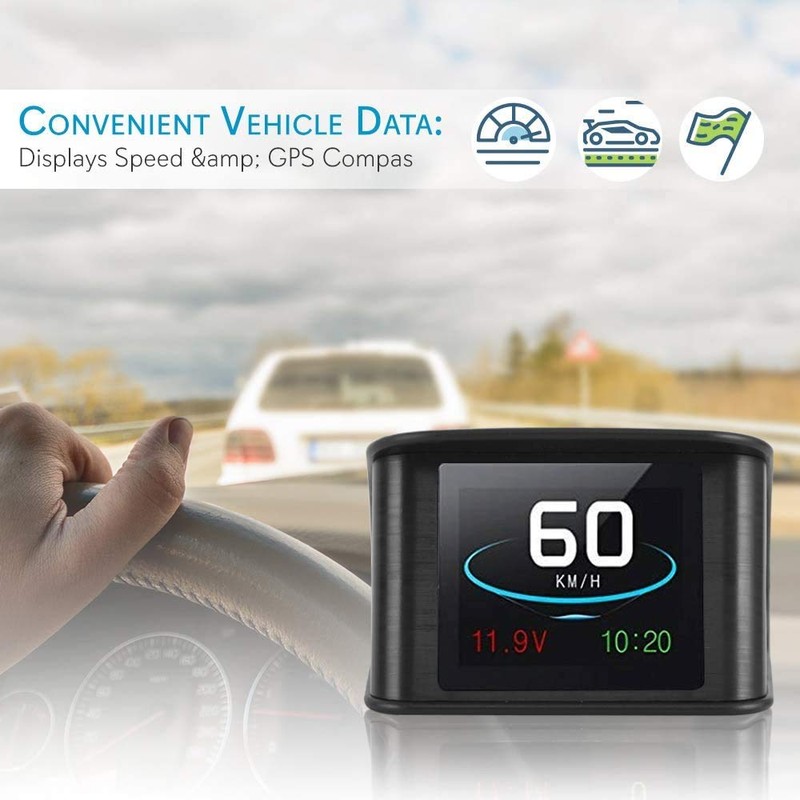 Pyle Universal Vehicle Smart HUD Display - 2.6" Digital Mini