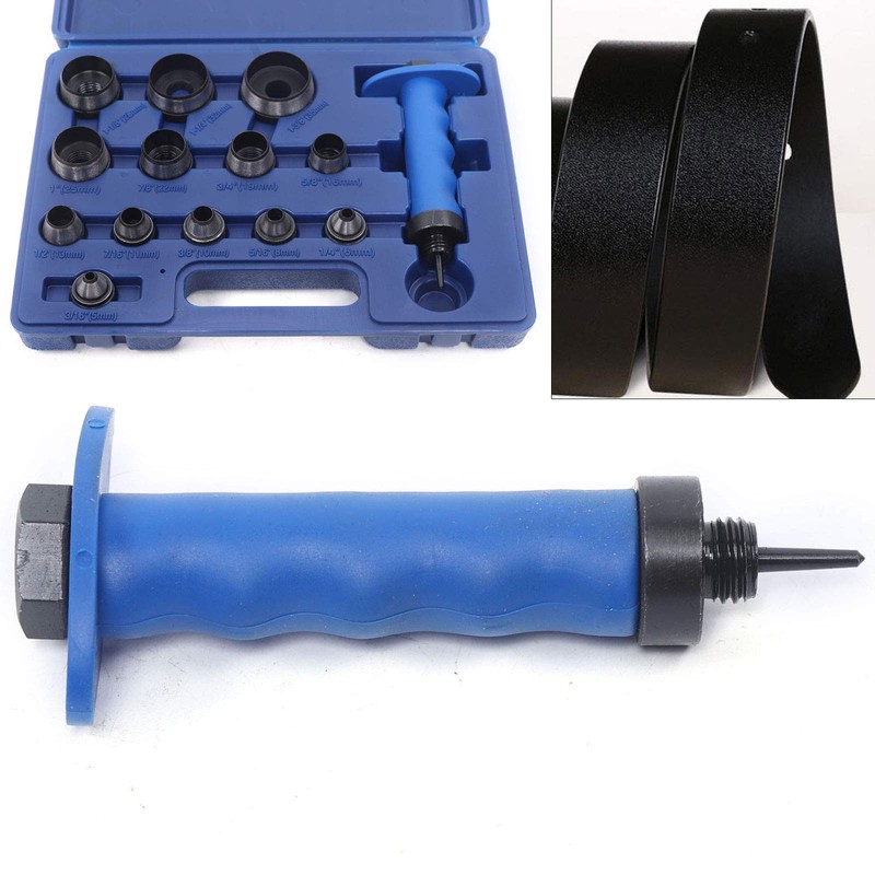 14pcs Hollow Punch Kit Gasket Hole Punch Set 5mm to