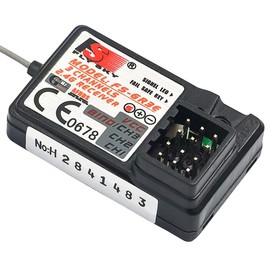 WOAEIUOS Flysky FS-GR3E Receiver AFHDS Long Range 3CH 2.4GHz Surface Receiver for FS-GT2 FS-GT2B FS-GT3B FS-GT3C FS-IT4S Transmitter RC Car Boat (1pc)