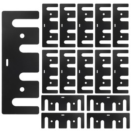 EcoBrisa 15 Pcs Door Hinge Shims 4.5" Length x 1.6" Width Cabinet Hinge Shims PVC Door Shims Filler Plates Repair Kit for Reinforcement of Hinged Door Panels and Home Improvement, Black