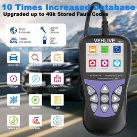 ATDIAG OBD2 Scanner V850 I/M con un solo clic, lector de código de coche, herramienta de escaneo de luz del motor para todos los vehículos OBDII, apaga la celda, leer/borra códigos, datos en vivo,