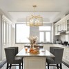 Axamate 21in Gold Chandeliers for Dining Room, 6-Light Modern Farmhouse