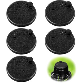 Gulfmew 5 Pack Sprinkler Rubber Head Cap Compatible with Hunter PGP Rotor, Sprinkler Cap Replacement for Automatic Irrigation Water System, Black Spray Shut Off Head Cover for Lawn, Yard, Outside