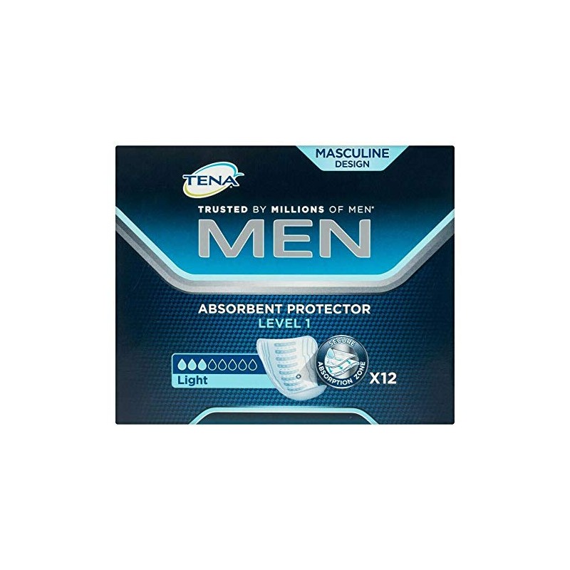 TENA Men Level 1 Absorbent Pads 12'S (Pack of 4)