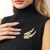 Rhinestone Angel Wings Brooch Cute Feather Wings Crystal Brooches and
