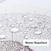 GASIYU Grey Hollow Leaf Shower Curtain, Minimalist White Botanical Foliage