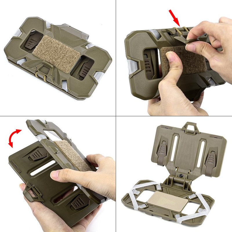 Tactical Vest Folding Plate Carrier Phone Bracket Holder, Universal Chest