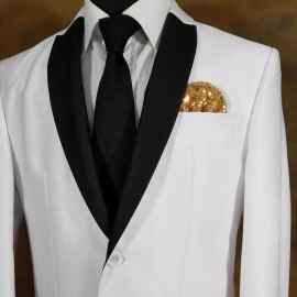 Unbranded NEW - Men's Sequin Pre-Folded Pocket Square Insert - Gold