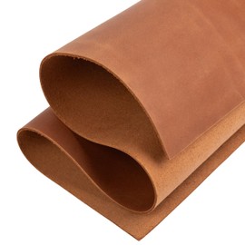 Shkira 12''X24'' Genuine Light Brown Leather Sheets for Crafts - Square - 2.0MM Thick Genuine - Thick Cowhide Pieces Square - Leather Sheet for Arts and Crafts