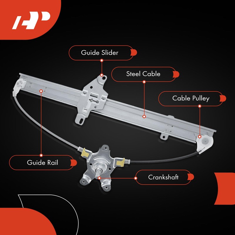 A-Premium Manual Window Regulator Compatible with Nissan Frontier 2005-2019 &