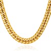 U7 Mens Gold Plated Chain|Rapper Hip Hop Statement 12MM Thick