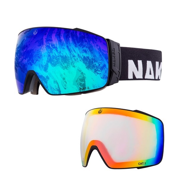 NAKED Optics® Unisex Ski Goggles, Snowboard Goggles with Mirrored Lenses