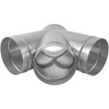 6" Inch W-Shape Ducting Splitter - 45 Degree Galvanized Steel