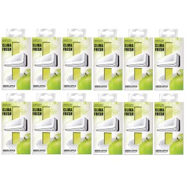 Areon Klima Lufterfrischer grüner Apfel Filter für duftende Klimaanlagen Zuhause (Green Apple Set mit 12 Stück)