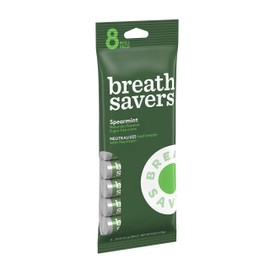 BREATH SAVERS Spearmint Flavored Sugar Free Breath Mints Rolls, 0.75 oz (8 Count)
