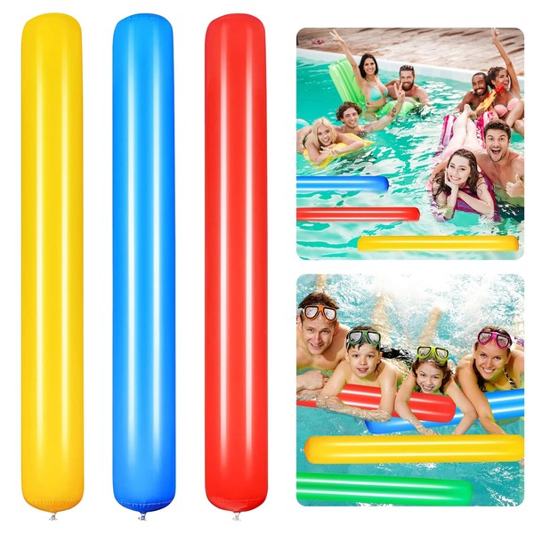 Pack of 3 Swimming Noodle Pool Noodle, Long Inflatable Swimming