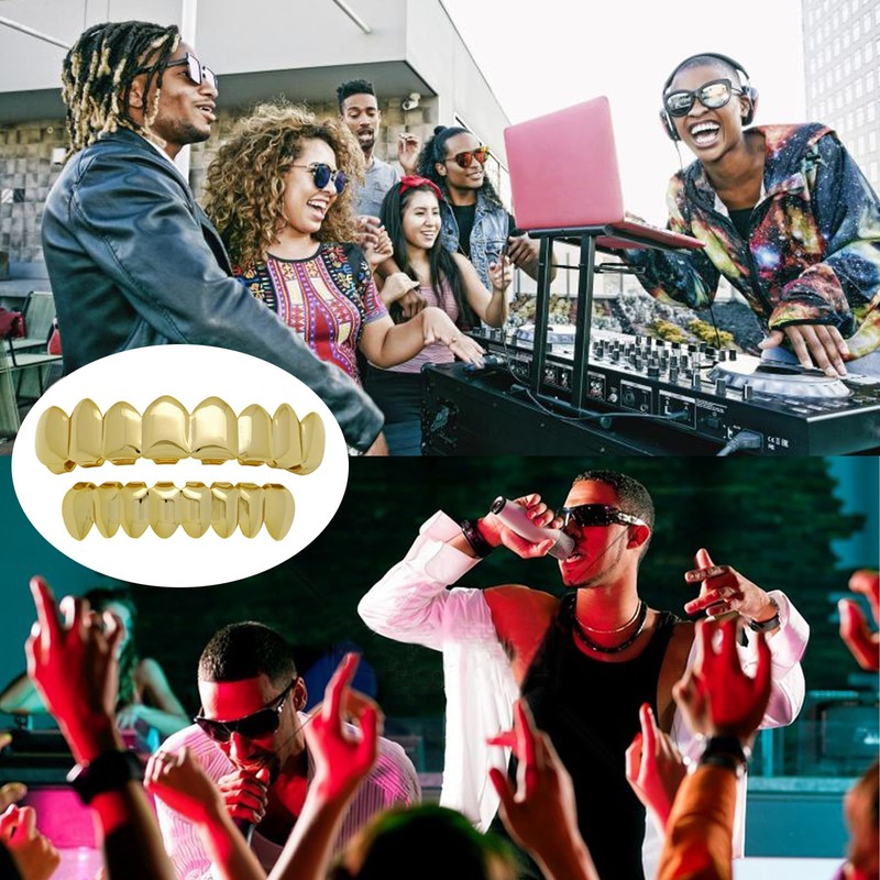 Qiwenr Rapper Braces, Hip-Hop Teeth, Grill for Teeth, Hip Hop