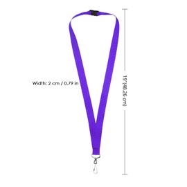 WEZEBEL 12-Pack Purple Lanyards with Safety Breakaway Clasp, Polyester Neck Straps for ID Cards, Keys, Office, School & Events
