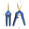 HARFINGTON 2pcs Gardening Scissors 6.5" Curved Stainless Steel Blades Hand