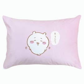 MORiPiLO Chiikawa Pillowcase (Melting Touch Smooth Pillowcase) 16.9 x 24.8 inches (43 x 63 cm) Usable by Parents and Children, Washable, Cute Goods, Plush Toy Pillow Cover, Pink, Character Pillow by