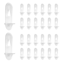 Cjueiom 30PCS Plastic Shelf Support Pegs Fit 7mm Hole & 18mm Thick Shelf, Self-Locking Bracket Clips White Cabinet Shelf Pins, Round Cabinet Shelf Clips for Furniture Kitchen Bookcase Closet Shelf