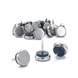 Dia Nail On Furniture Glides for Chairs, Tables - Furnigear Nickel Base Cushioned Furniture Nails - Allowing Chairs to Glide Effortlessly Over Carpet Floors (1-1/8", 20 Pack-Gray) …