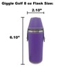 Giggle Golf 8 oz Purple Flask With 4 Shot Glasses