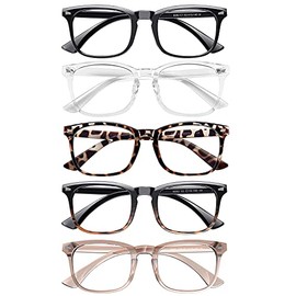 5 Pack Blue Light Glasses,Computer Gaming Glasses for Women/Men Non Prescription