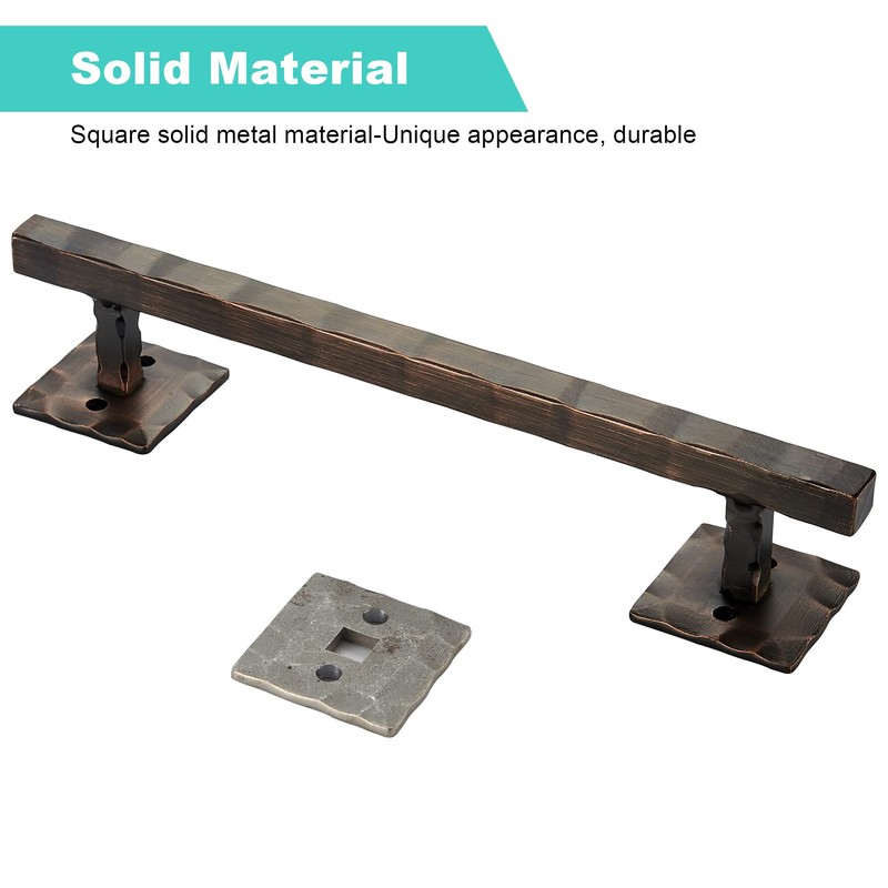 Eumtenr Rustic Barn Door Handles for Sliding Door, 12" Heavy