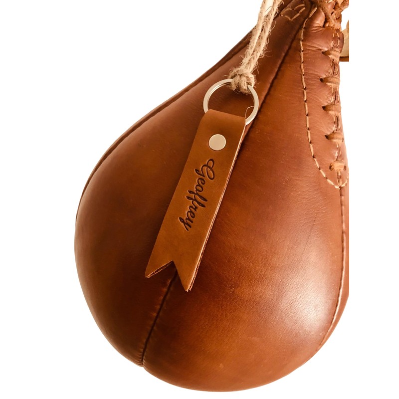 Geoffrey Retro Speed Punch Ball Bag with Brass Fitting Hanging