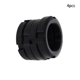 Yinpecly Carbon Steel Retaining Four Slot Slotted Round Nuts M36 x 1.5mm for Roller Bearing Pump Valve Black Tone 4Pcs
