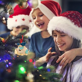 DISJOURNEY Metal Pig Christmas Ornaments - Teal Blue Pig Ornaments for Christmas Tree Decorative Hanging Ornaments Cute Pig Christmas Keepsake Gifts for Women Girls Kids Family Friends