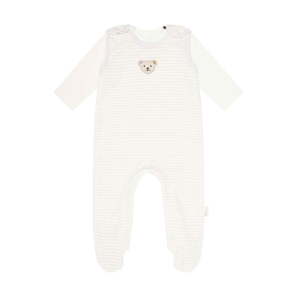 Steiff Unisex Baby Romper Set with Foot and Long-Sleeved T-Shirt,