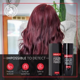 VolumON Professional Hair Building Keratin Fibre for Red Brown