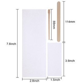 250 Pieces Wax Strips and Sticks Kit Includes Waxing Strips Hair Removal Cloth Wax Strips and Wooden Smooth Wax Applicator Sticks for Women Men Body Skin Hair Removal