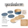 HABITAAS Spun Bamboo Coasters for Drinks - Coaster Set with
