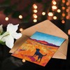 Artery8 Greeting Card Black Labrador in Countryside Landscape Dog Lover