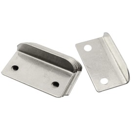 LQ Industrial 10pcs Cabinet Cupboard Drawer L Shaped Lock Strike Plate 21x39x9mm Angled Drawer Lock Strike Plate for Home and Office