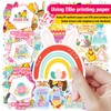 Spring Decoration Stickers Collection - 100 Pieces Colourful Egg Symbol