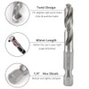 Saipor 5pcs 1/4" Quick Change Hex Shank Metal Stubby Drill