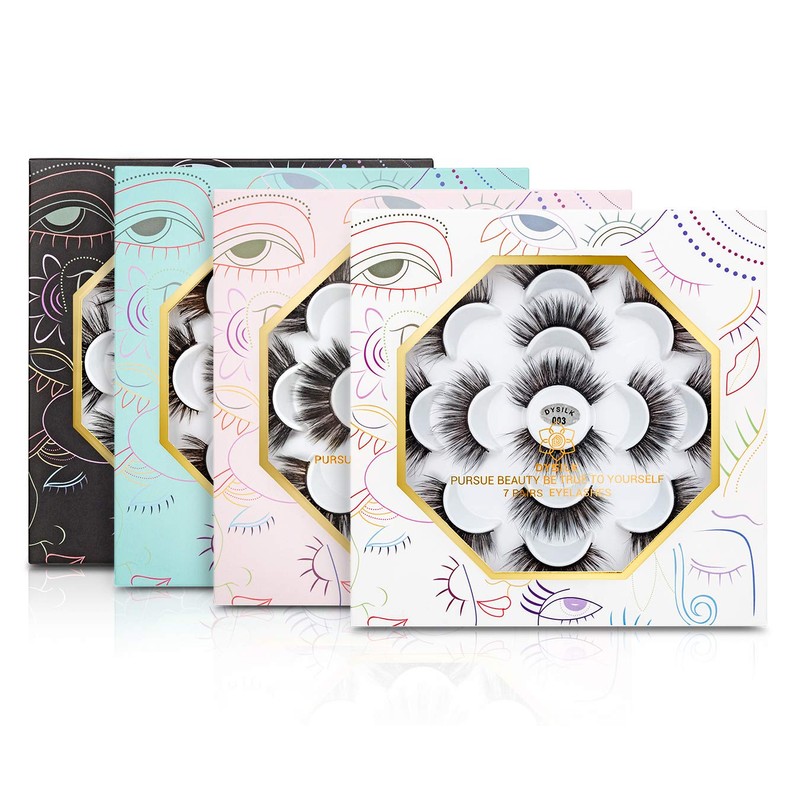 DYSILK Mink Lashes Fluffy Eyelashes - False Eyelashes 7 Pairs