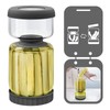 Luvan Hourglass Pickle Jar with Strainer Flip - 46oz Glass