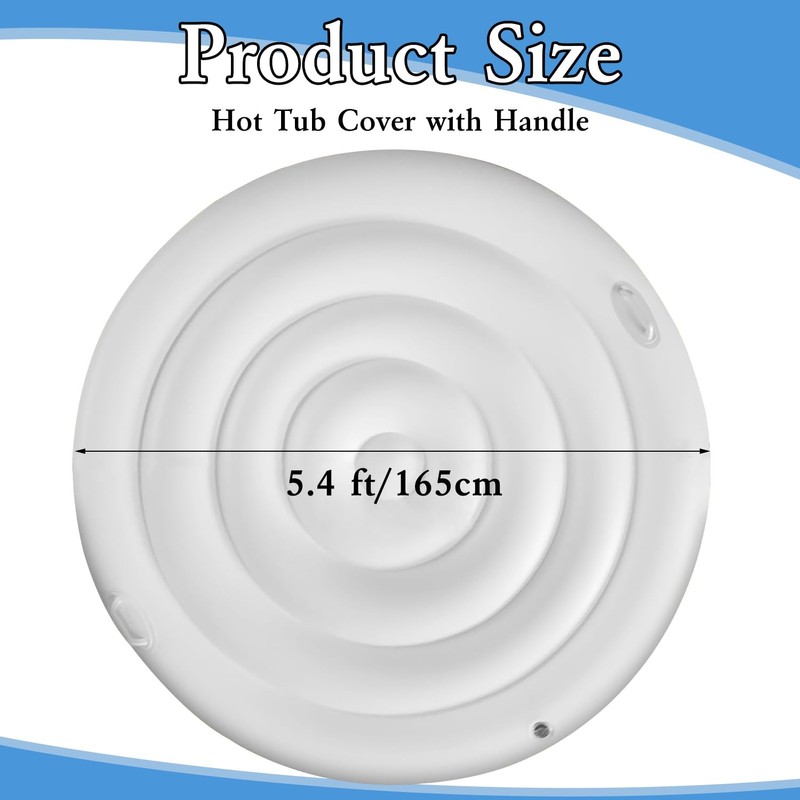 Inflatable Hot Tub Cover Energy Saving Lid for Outdoor Hot