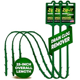 Zip-It Drain Clog Remover – 25-Inch Flexible Hair Snake Tool