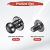 TIXIPEM 6mm Ball Head Stud Rivets Screw Back [20Pcs] -