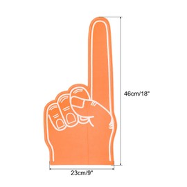 PATIKIL Giant Foam Finger 18 Inch, EVA Number 1 DIY Blank Foam Hand Cheerleading for Sports Events Spirit Games Party, Orange
